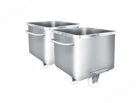 斬拌機配套料車 提升機專用周轉(zhuǎn)料車