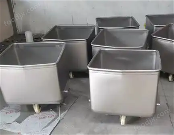 斬拌機配套料車 提升機專用周轉(zhuǎn)料車